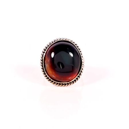 Handmade Brass Ring with Onyx Gemstone for Women Gift for Her